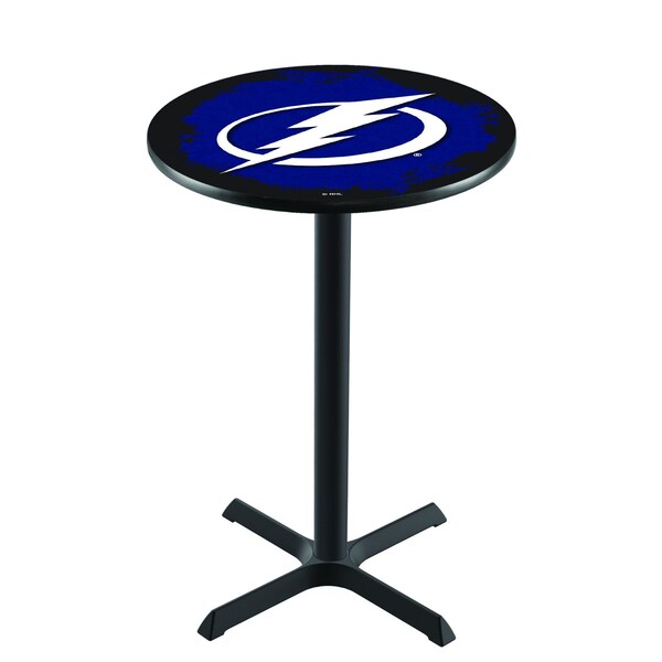 Holland Bar Stool Co 36" Blk Wrinkle Tampa Bay Lightning Pub Table - L211B3628TBLGHT