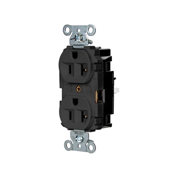 Hubbell Receptacle, 1 hp, 125V AC, NEMA 5-20R - 5362STBK