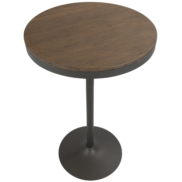 Lumisource Dakota Adjustable Bar / Dinette Table in Grey and Brown - BT-DAK GY+BN
