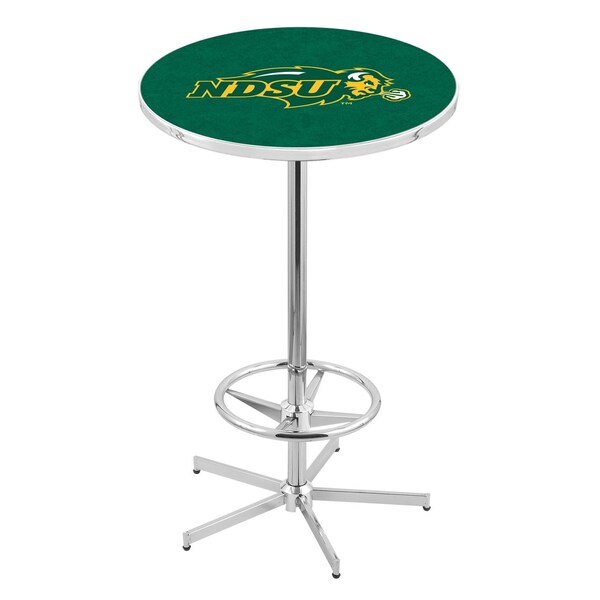Holland Bar Stool Co 42" Chrome North Dakota State Pub Table - L216C4228NDAKST-G