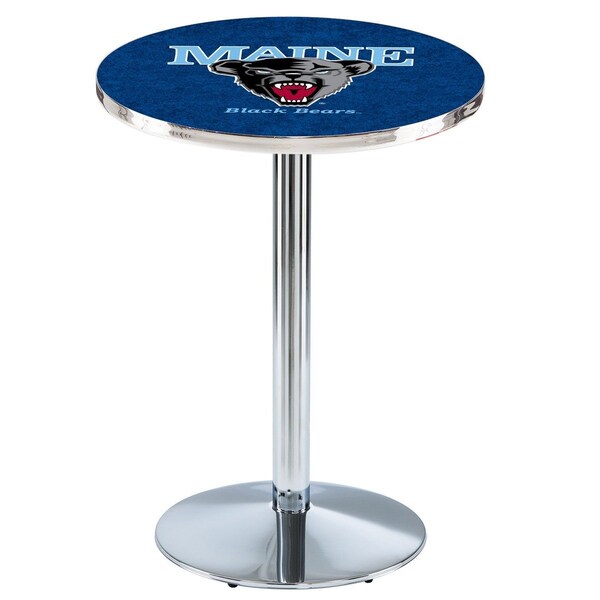 Holland Bar Stool Co 36" Chrome Maine Pub Table, 36" dia. Top - L214C3636MAINEU