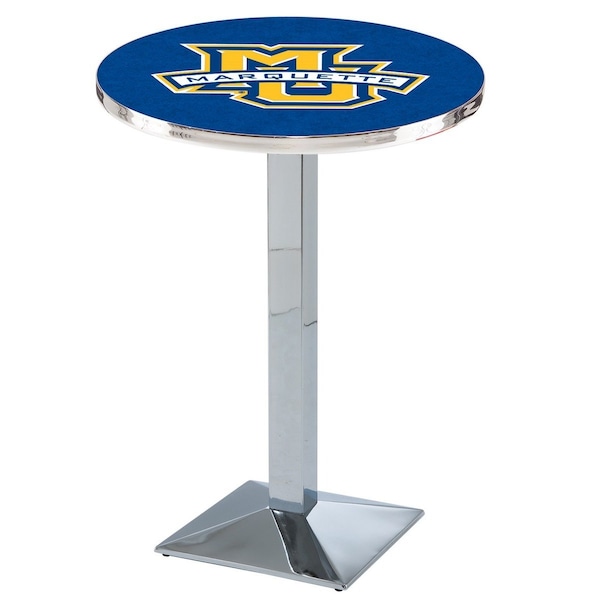 Holland Bar Stool Co 36" Chrome Marquette Pub Table, 36" dia. Top - L217C3636MRQTTE