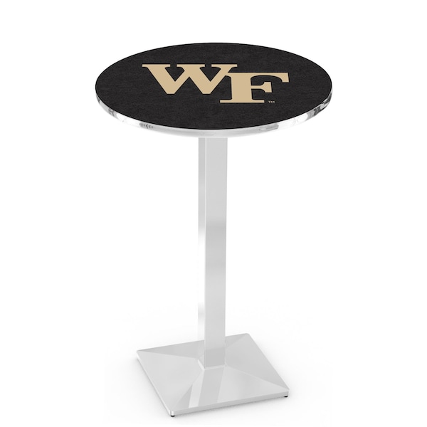 Holland Bar Stool Co 42" Chrome Wake Forest Pub Table, 36" dia. Top - L217C4236WAKEFR