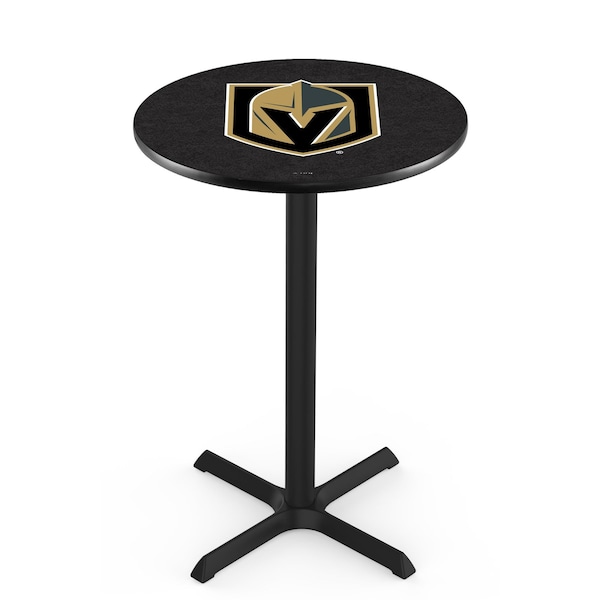 Holland Bar Stool Co 36" Blk Wrinkle Vegas Golden Knights Pub Table - L211B3636LVGDKN