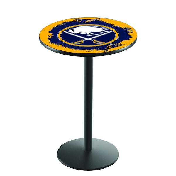 Holland Bar Stool Co 42" Blk Wrinkle Buffalo Sabres Pub Table - L214B4228BUFSAB