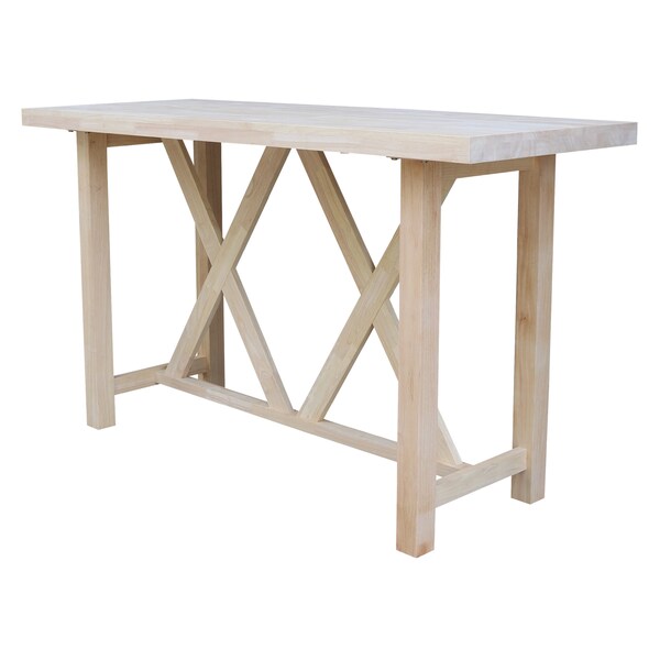 International Concepts Bar Height Table With 2 Splat Back Bar Stools - 30 in. Seat Height - K-7228-42-S103-2