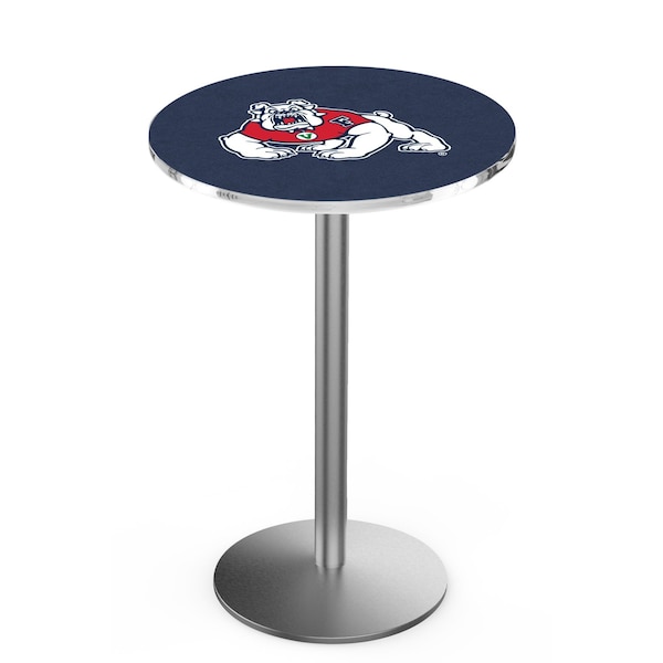 Holland Bar Stool Co 36" Stainless Steel Fresno State Pub Table, 36" dia. Top - L214S3636FRESST