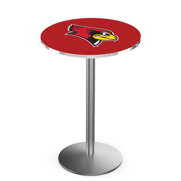 Holland Bar Stool Co 42" Stainless Steel Illinois State Pub Table, 36" dia. Top - L214S4236ILLSTU