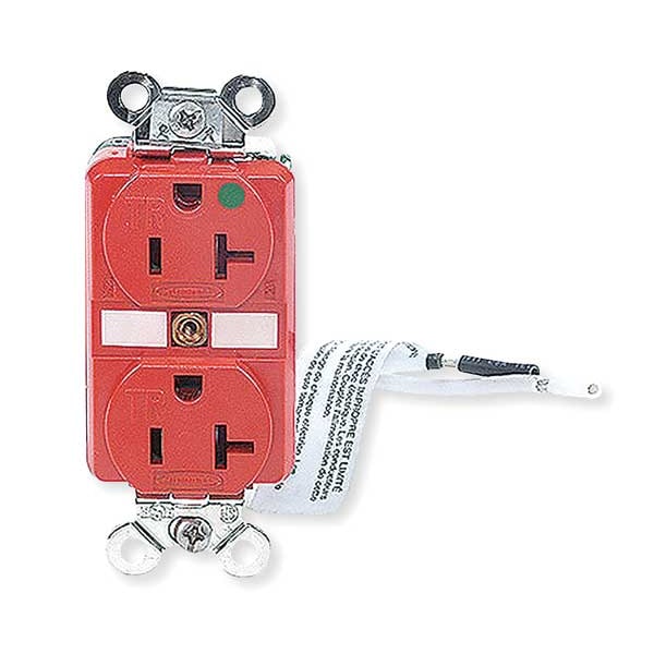 Hubbell 20A Duplex Receptacle 125VAC 5-20R RD - HBL8300SGRA