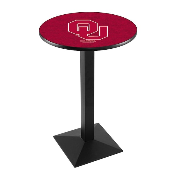 Holland Bar Stool Co 36" Blk Wrinkle Oklahoma Pub Table, 36" dia. Top - L217B3636OKLHMA
