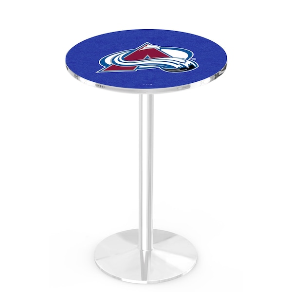 Holland Bar Stool Co 42" Chrome Colorado Avalanche Pub Table, 36" dia. Top - L214C4236COLAVA