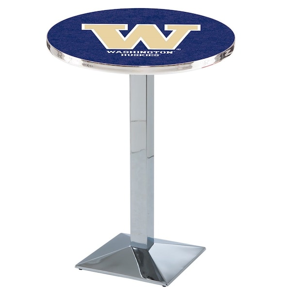 Holland Bar Stool Co 36" Chrome Washington Pub Table, 36" dia. Top - L217C3636WASHUN