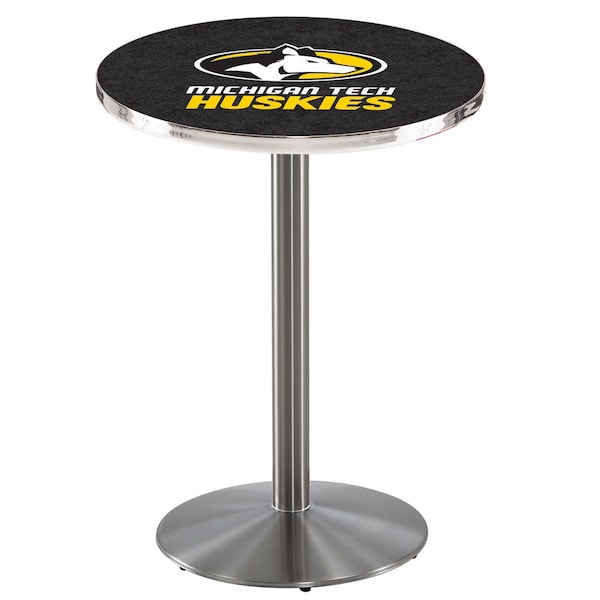 Holland Bar Stool Co 42" Stainless Steel Michigan Tech Pub Table - L214S4228MITECH