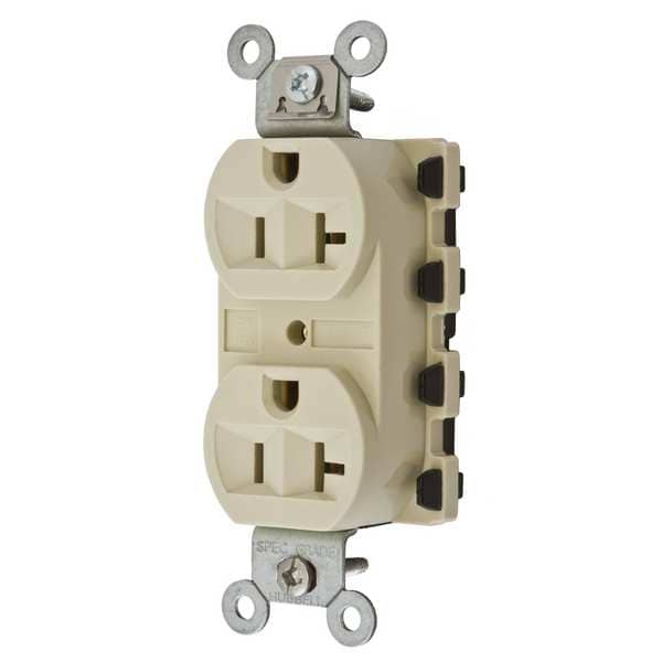 Hubbell 20A Duplex Modular Receptacle 125VAC 5-20R IV - SNAP5362IA