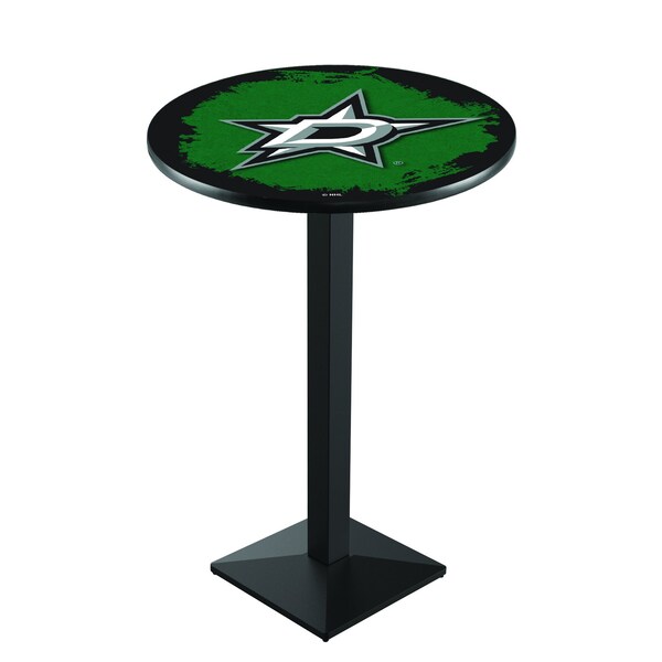 Holland Bar Stool Co 42" Blk Wrinkle Dallas Stars Pub Table - L217B4228DALSTA