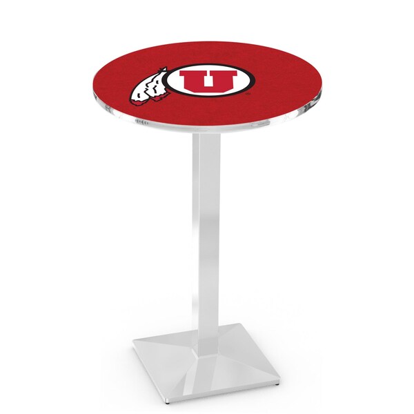 Holland Bar Stool Co 42" Chrome Utah Pub Table, 36" dia. Top - L217C4236UTAHUN