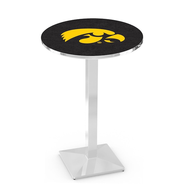 Holland Bar Stool Co 36" Chrome Iowa Pub Table, 36" dia. Top - L217C3636IOWAUN