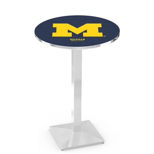 Holland Bar Stool Co 36" Chrome Michigan Pub Table, 36" dia. Top - L217C3636MICHUN