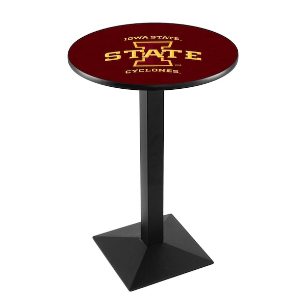 Holland Bar Stool Co 42" Blk Wrinkle Iowa State Pub Table - L217B4228IOWAST