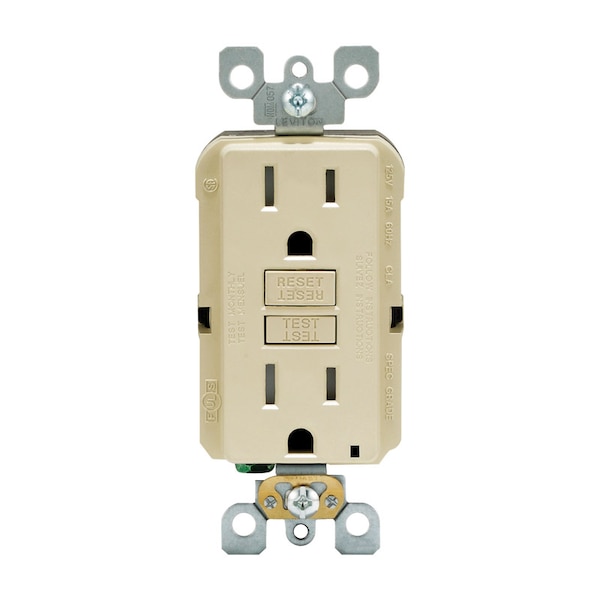 Leviton GFCI OUTLET ST 15A IVY - GFTR1-0KI