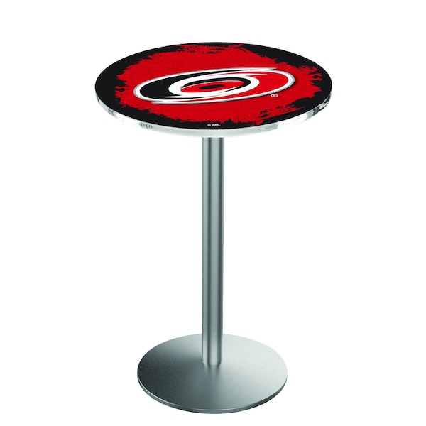 Holland Bar Stool Co 42" Stainless Steel Carolina Hurricanes Pub Table - L214S4228CARHUR