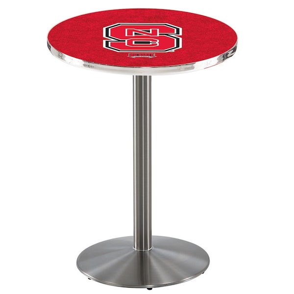 Holland Bar Stool Co 42" Stainless Steel North Carolina State Pub Table - L214S4228NCARST