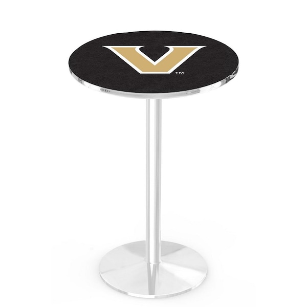 Holland Bar Stool Co 42" Chrome Vanderbilt Pub Table, 36" dia. Top - L214C4236VANDER