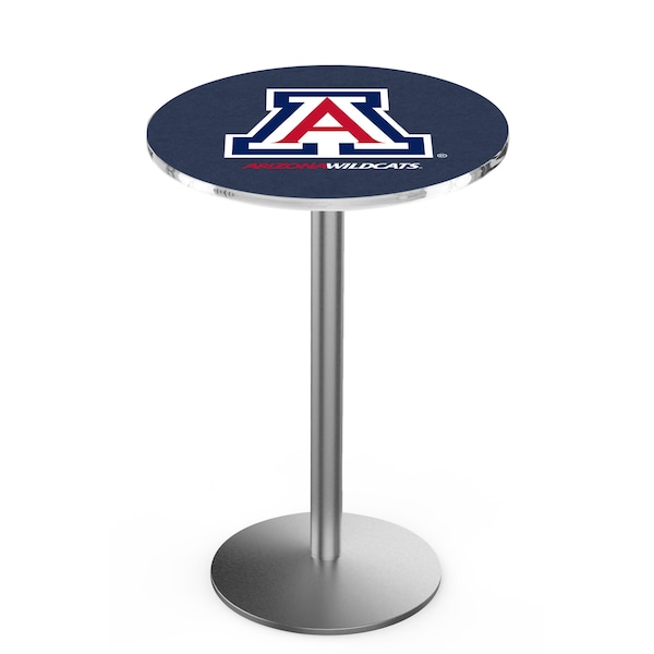Holland Bar Stool Co 42" Stainless Steel Arizona Pub Table - L214S4228ARIZUN