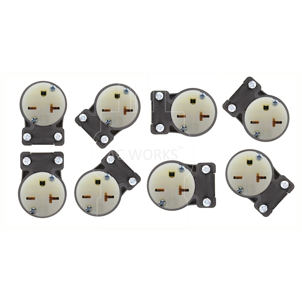 Ac Works NEMA 6-20 15/ 20A 250V All Angles Female Connector with UL, C-UL Approval - ASE620R