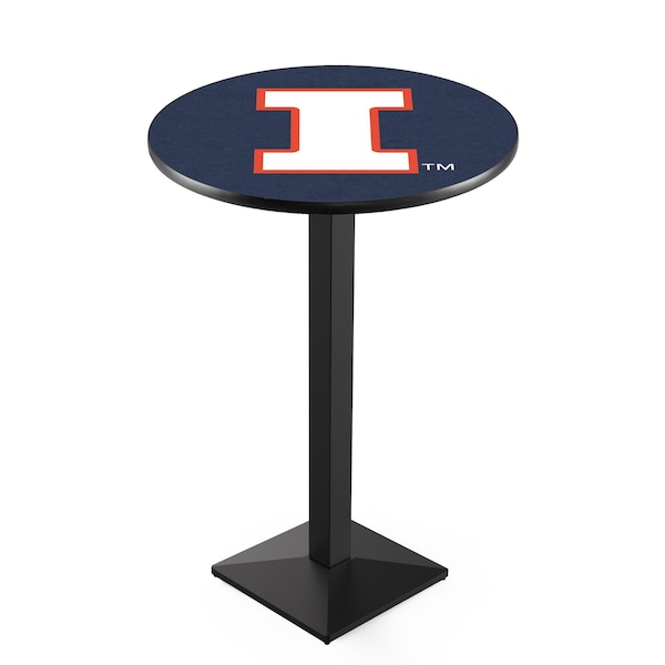 Holland Bar Stool Co 36" Blk Wrinkle Illinois Pub Table, 36" dia. Top - L217B3636ILLINIU