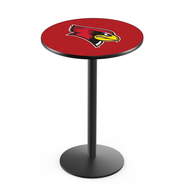 Holland Bar Stool Co 42" Blk Wrinkle Illinois State Pub Table, 36" dia. Top - L214B4236ILLSTU