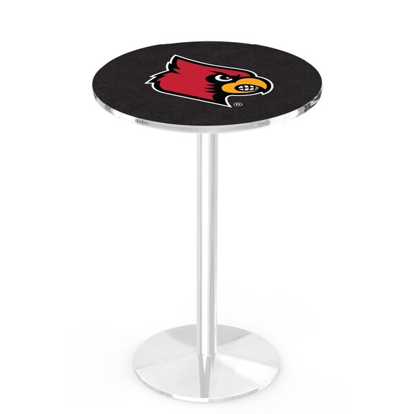 Holland Bar Stool Co 36" Chrome Louisville Pub Table, 36" dia. Top - L214C3636LVILLE