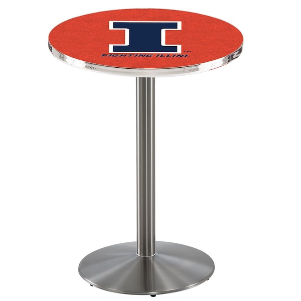 Holland Bar Stool Co 42" Stainless Steel Illinois Pub Table - L214S4228ILLINIU