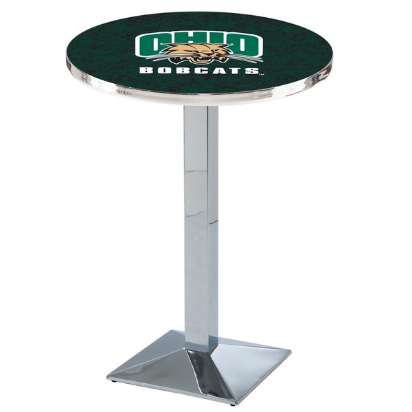 Holland Bar Stool Co 36" Chrome Ohio University Pub Table - L217C3628UNIVOH