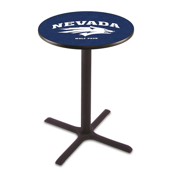 Holland Bar Stool Co 36" Blk Wrinkle Nevada Pub Table, 36" dia. Top - L211B3636NEVAUN