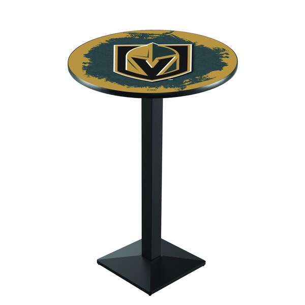 Holland Bar Stool Co 36" Blk Wrinkle Vegas Golden Knights Pub Table - L217B3628LVGDKN