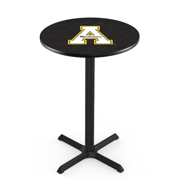 Holland Bar Stool Co 42" Blk Wrinkle Appalachian State Pub Table - L211B4228APPSTU