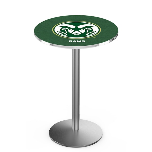 Holland Bar Stool Co 36" Stainless Steel Colorado State Pub Table - L214S3628COLOST