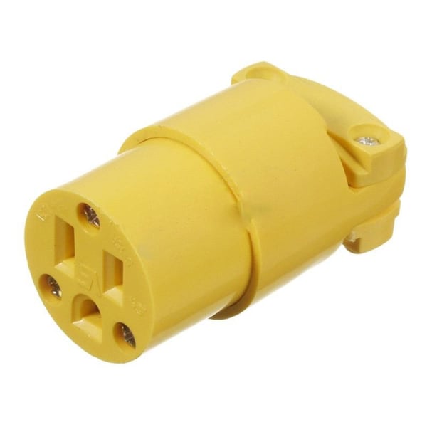 American Imaginations 15 AMP Round Yellow 3-Wire Connector Plastic - AI-36870