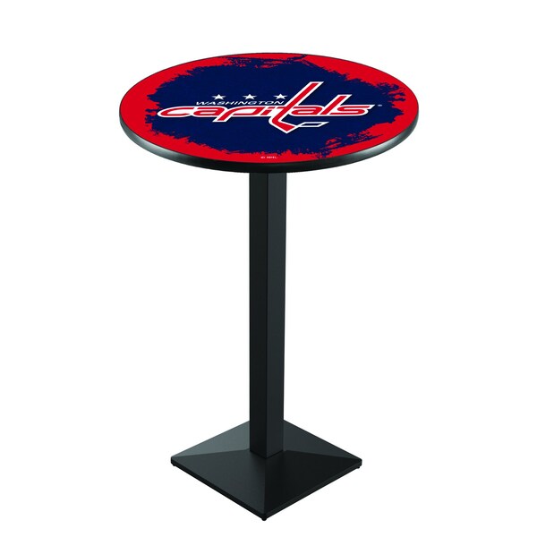 Holland Bar Stool Co 42" Blk Wrinkle Washington Capitals Pub Table - L217B4228WSHCAP