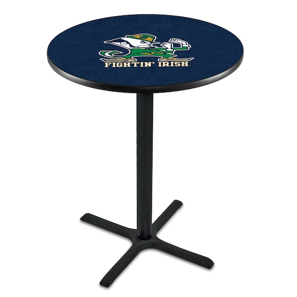 Holland Bar Stool Co 42" Blk Wrinkle Notre Dame Leprechaun Pub Table - L211B4228ND-LEP