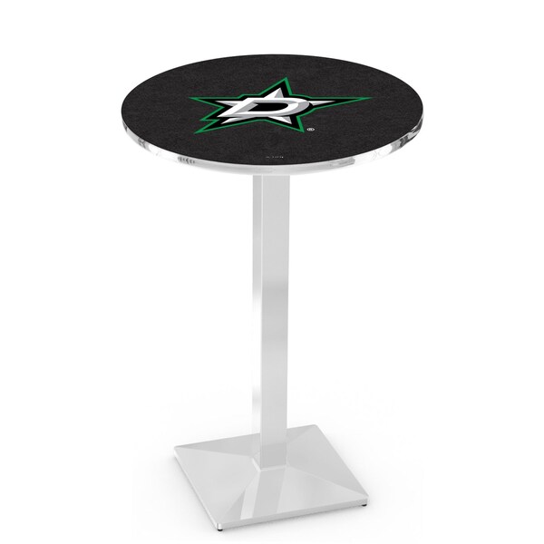 Holland Bar Stool Co 36" Chrome Dallas Stars Pub Table, 36" dia. Top - L217C3636DALSTA
