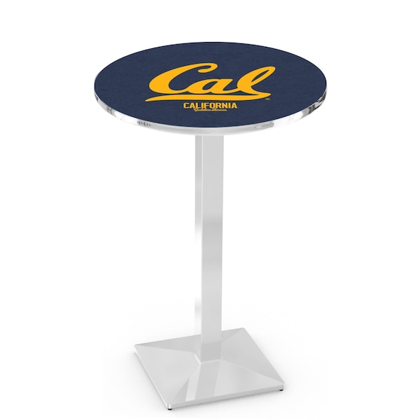 Holland Bar Stool Co 36" Chrome Cal Pub Table, 36" dia. Top - L217C3636CAL-UN