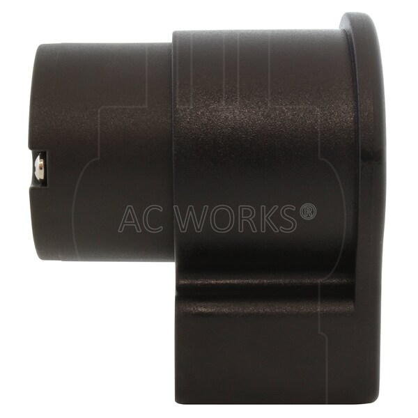 Ac Works 30 Amp 3-Prong RV Travel Trailer NEMA TT-30R Elbow-Style Assembly Replacement Connector - ASETT30R