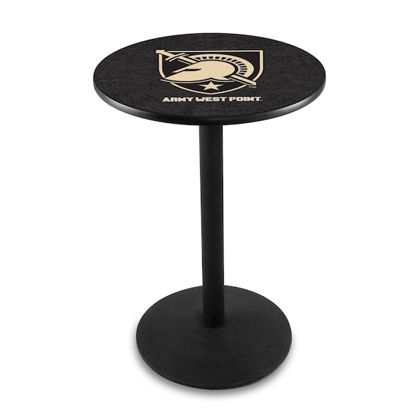 Holland Bar Stool Co 36" Blk Wrinkle US Military Academy ARMY Pub Table - L214B3628USMILA