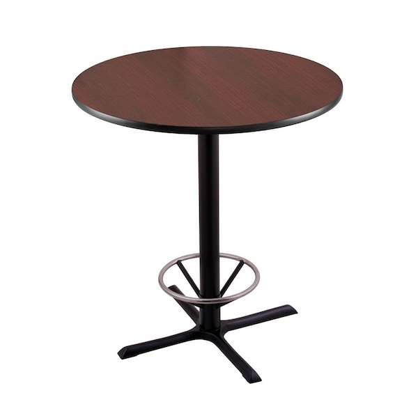 Holland Bar Stool Co 42" 211 Black Table, 36" dia. Top, Foot Ring - 211-3042BW36RFTRG
