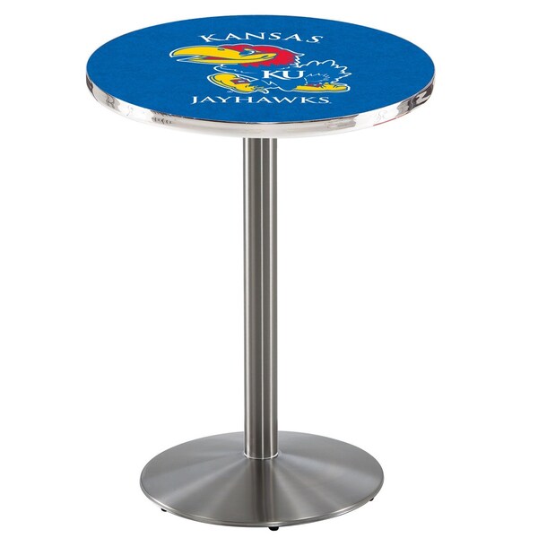Holland Bar Stool Co 42" Stainless Steel Kansas Pub Table - L214S4228KNSASU