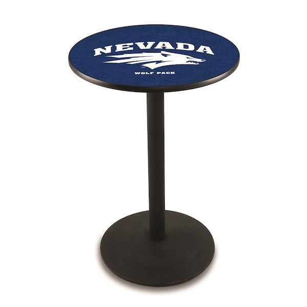 Holland Bar Stool Co 36" Blk Wrinkle Nevada Pub Table, 36" dia. Top - L214B3636NEVAUN