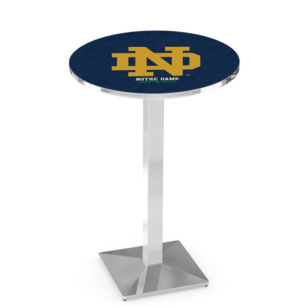 Holland Bar Stool Co 42" Chrome Notre Dame (ND) Pub Table - L217C4228ND-ND