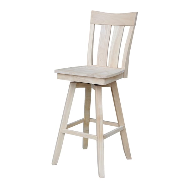 International Concepts Bar Height Table With 2 Splat Back Swivel Bar Stools - 30 in. Seat Height - K-7228-42-S133SW-2